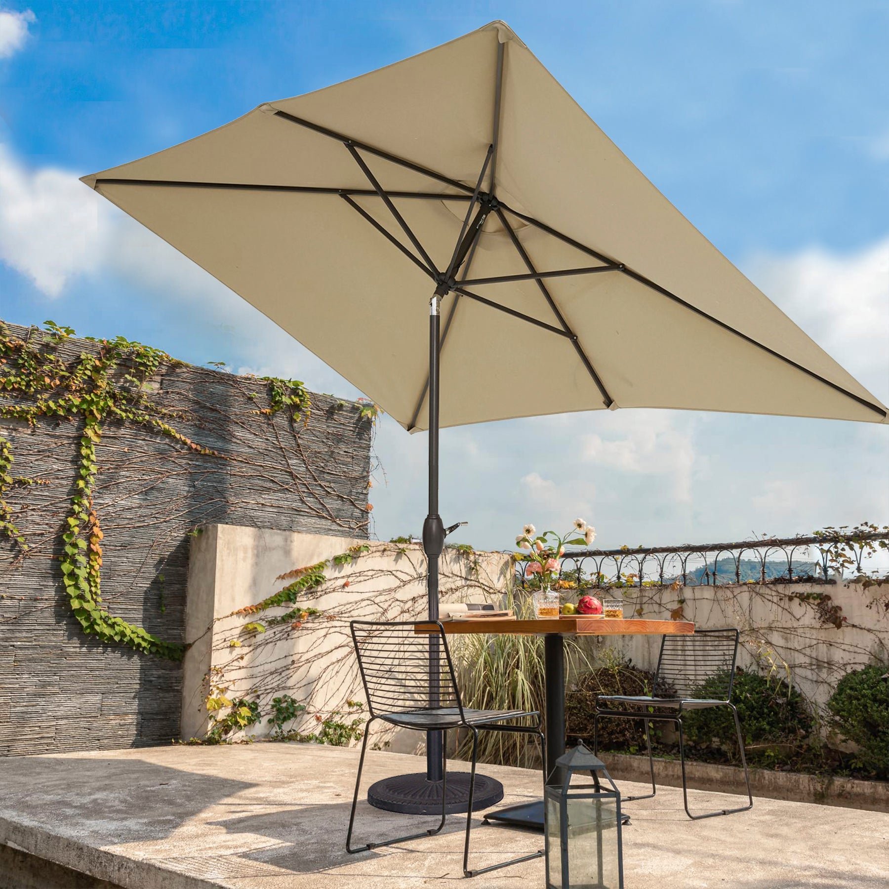 7 Ft. X 10 Ft. Outdoor Patio Market Table Umbrella With Tilt And Crank 